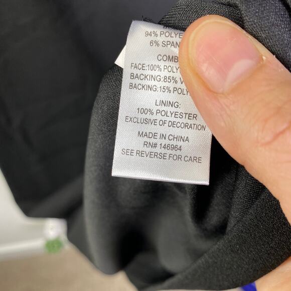 Christin Michaels black dress w/open sleeve accent - Picture 9 of 9